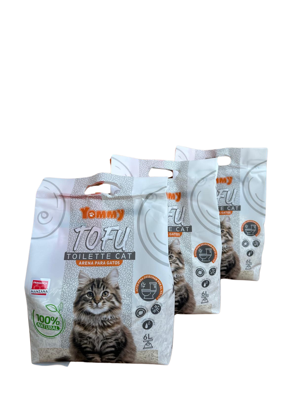 Arena para Gato Tofu con Fragancia a Manzana – 100% Natural y Biodegradable