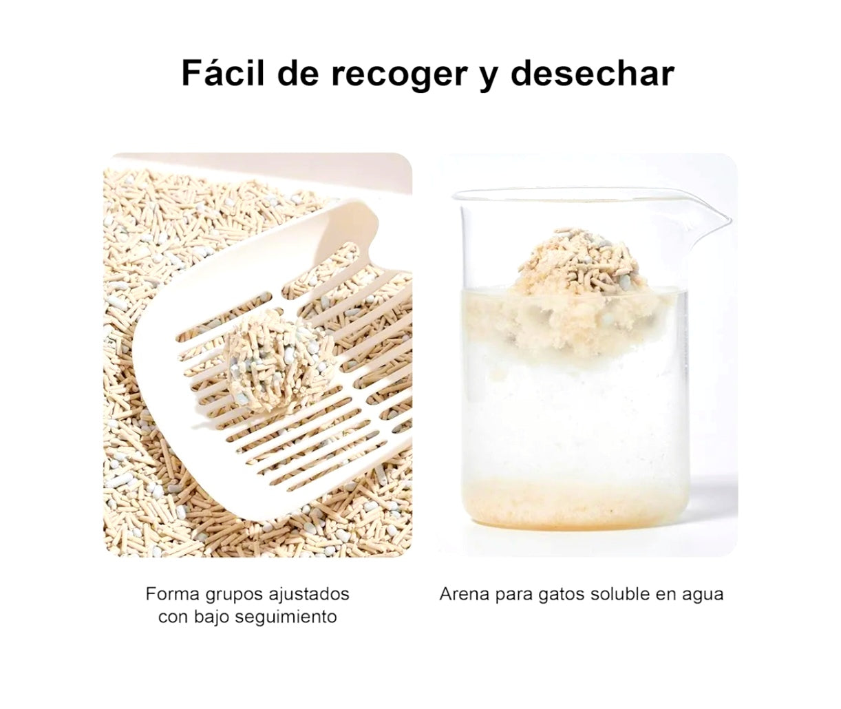 Arena para Gato Tofu con Fragancia a Manzana – 100% Natural y Biodegradable