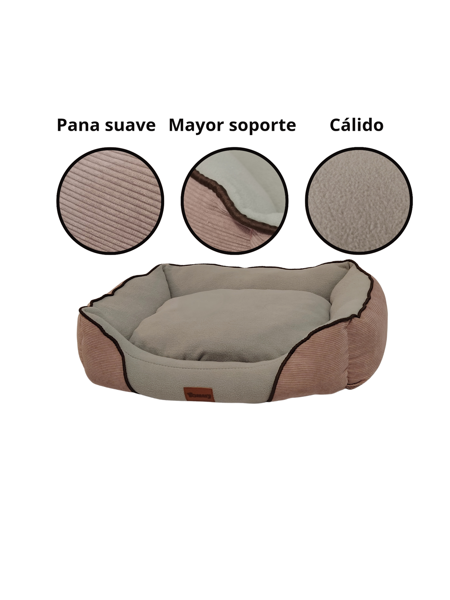 Cama de Perros de Pana Lavable Cama para Perro Desmontable – Máximo Confort